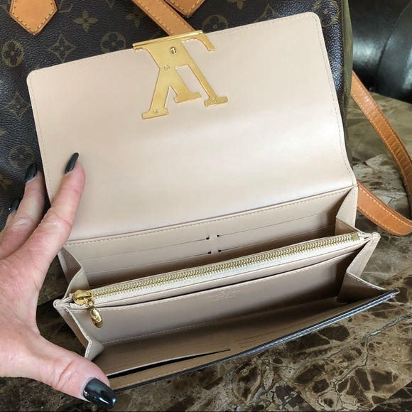 AUTH Louis Vuitton Portefeuille Louise Wallet RARE - Picture 3 of 8